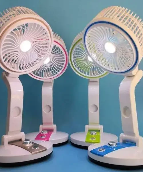 Folding Rechargeable Fan with Light