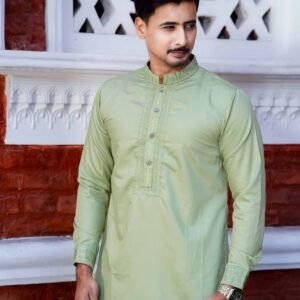 Mughal Embroidery Panjabi | Crs Green